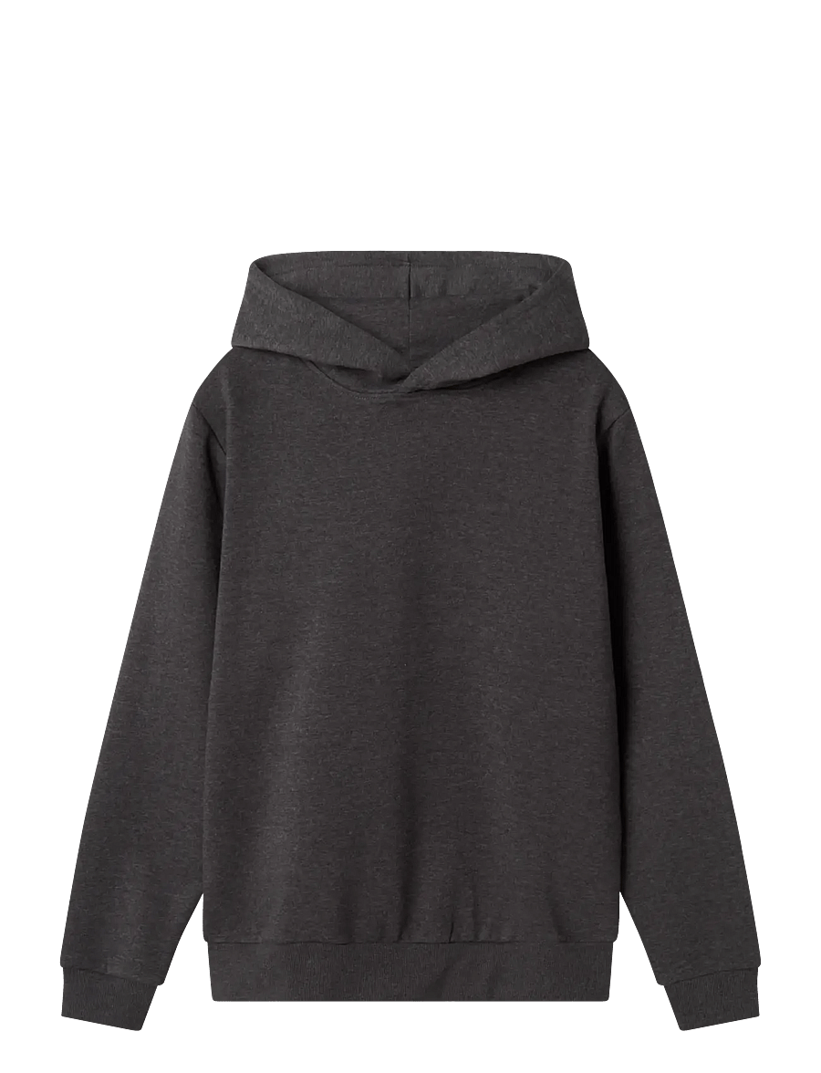LMTD - NLNNIZU LS BRU SWEAT W. HOOD NOOS - kapuutsiga dressipluusid - dark grey melange - 0