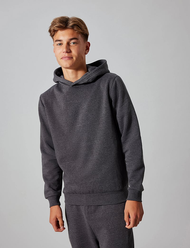 LMTD - NLNNIZU LS BRU SWEAT W. HOOD NOOS - kapuutsiga dressipluusid - dark grey melange - 2