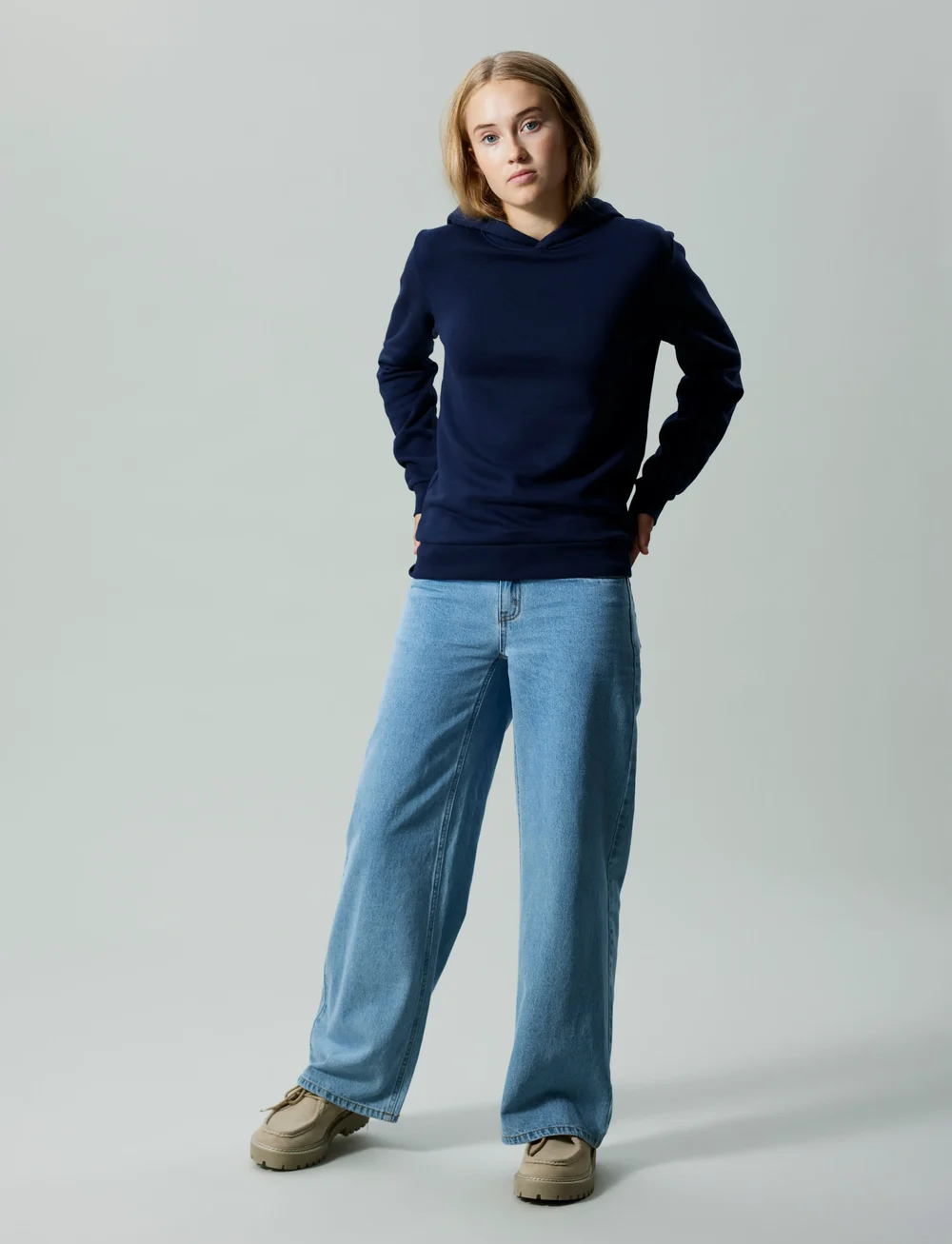 LMTD - NLNNIZU LS BRU SWEAT W. HOOD NOOS - kapuutsiga dressipluusid - navy blazer - 3