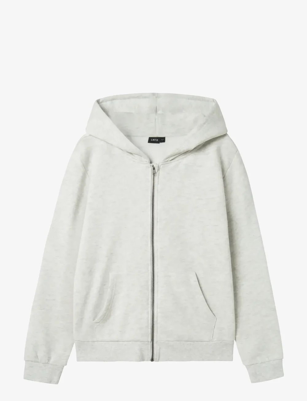 LMTD - NLNNIZU LS BRU SWEAT CARD W. HOOD NOOS - huvtröjor - light grey melange - 0