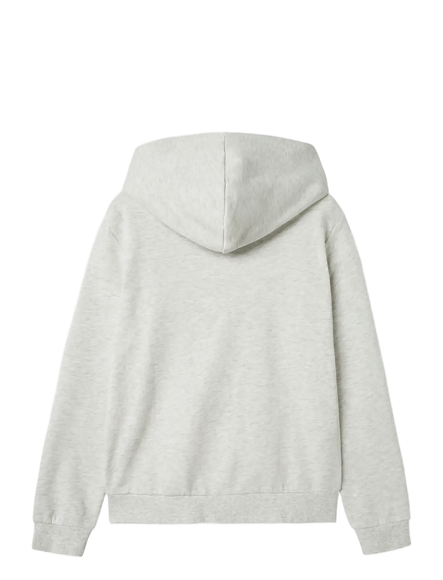 LMTD - NLNNIZU LS BRU SWEAT CARD W. HOOD NOOS - light grey melange - 1
