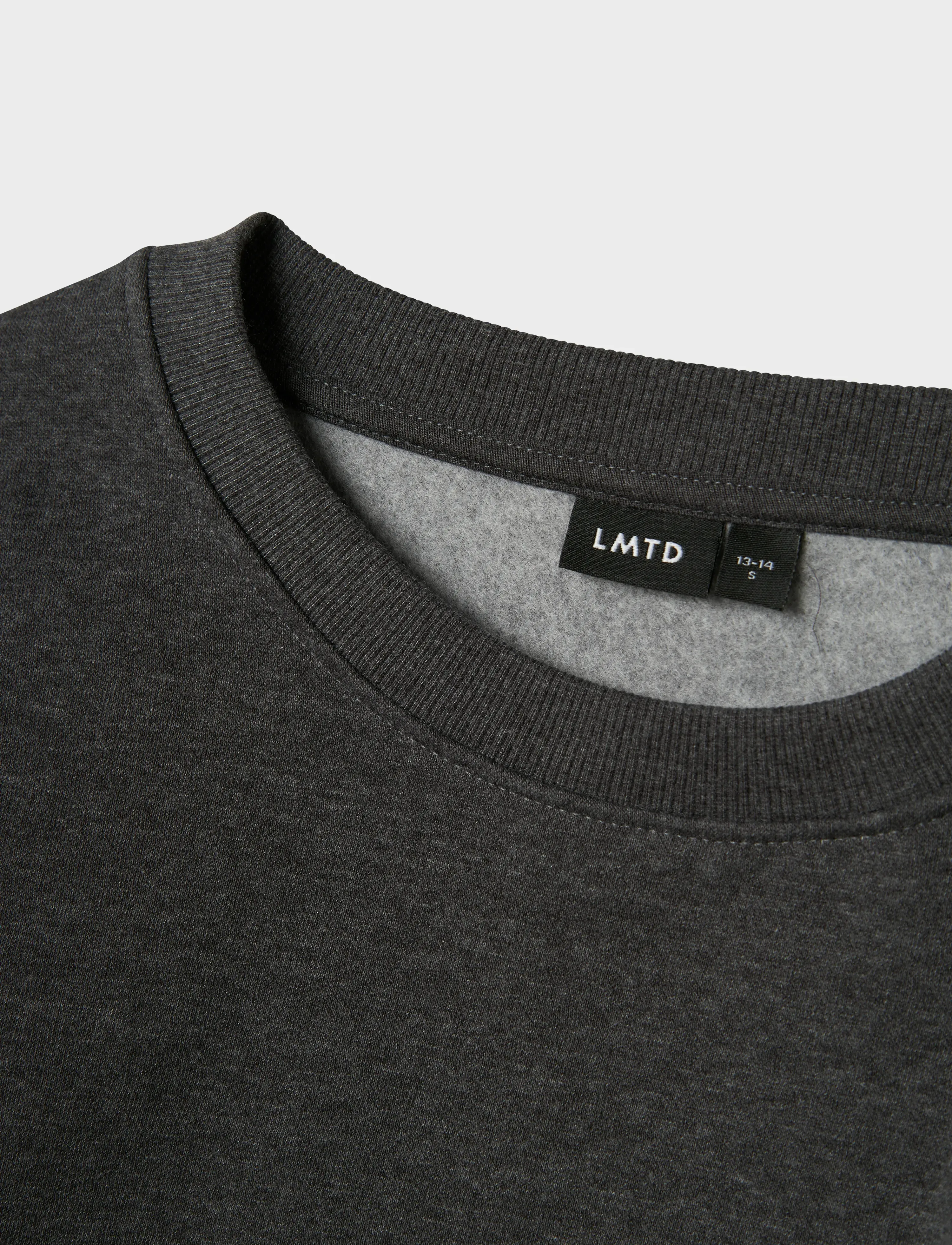 LMTD NLNNIZU LS BRU O-NECK SWEAT NOOS - Överdelar - DARK GREY MELANGE / grey