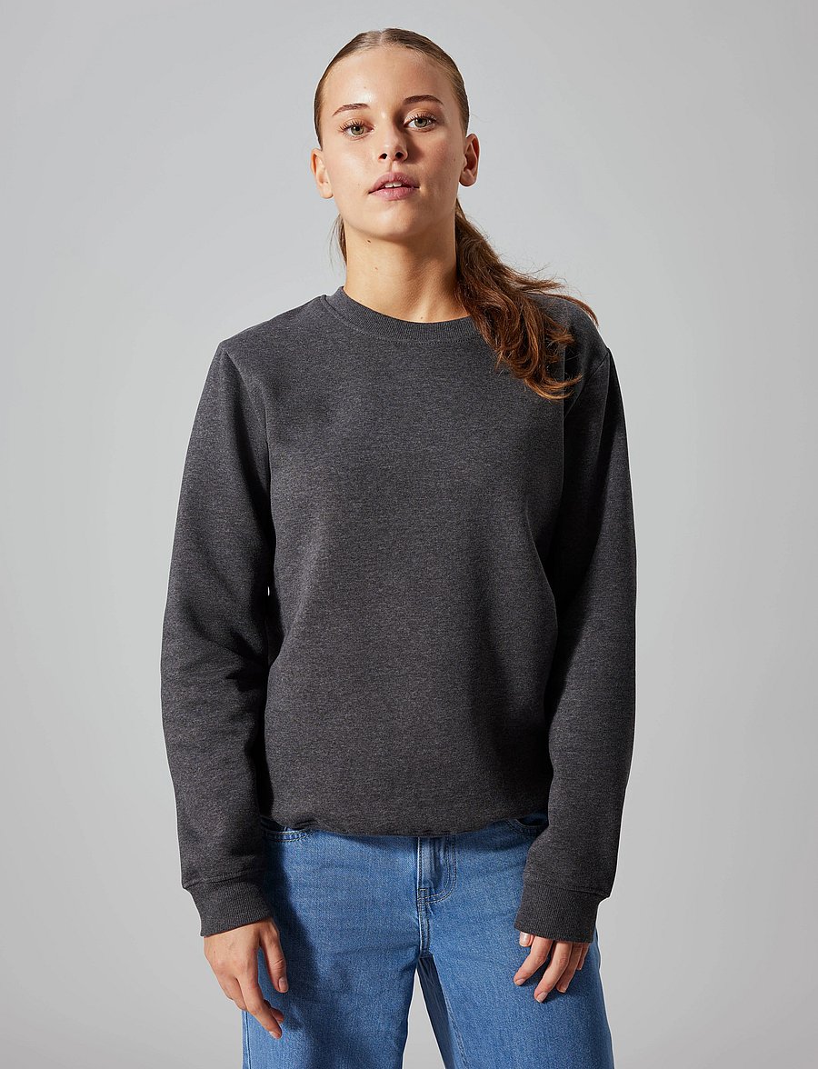 LMTD - NLNNIZU LS BRU O-NECK SWEAT NOOS - sweatshirts - dark grey melange - 3