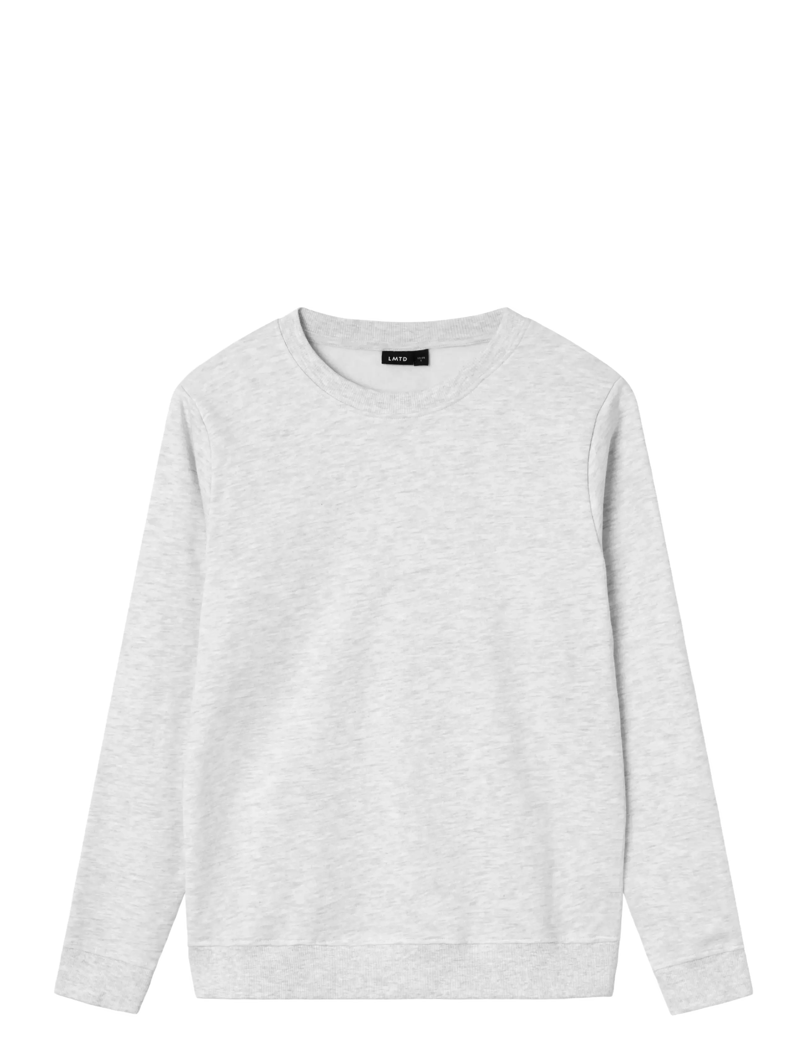 NLNNIZU LS BRU O-NECK SWEAT NOOS - LIGHT GREY MELANGE