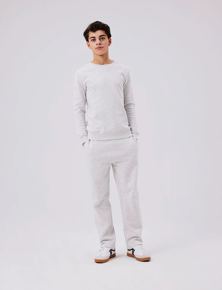 LMTD - NLNNIZU BRU STRAIGHT SWEAT PANT NOOS - sweatpants - light grey melange - 3