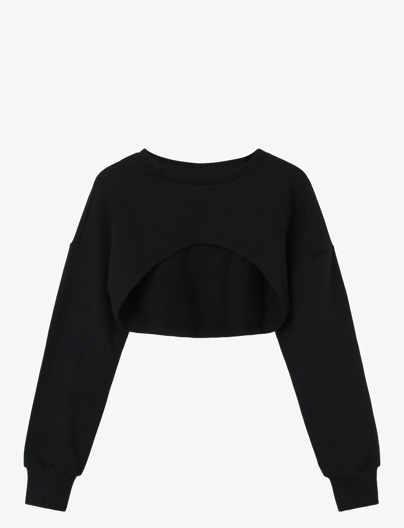 LMTD - NLFBAJA LS SHRUG - sweatshirts - black - 0