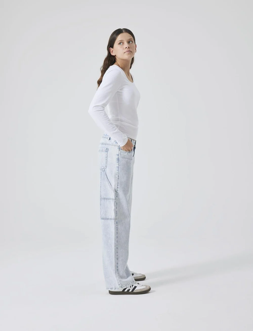 LMTD - NLFNOVE LS DEEP O-NECK SHORT TOP NOOS - langärmelig - bright white - 4