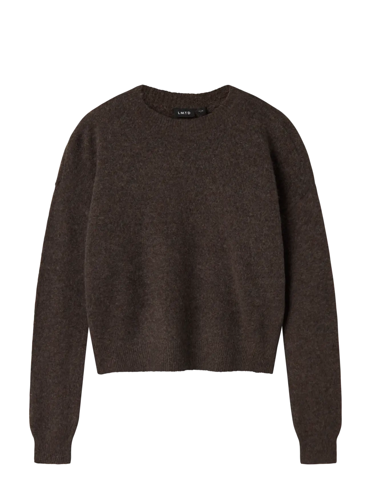 LMTD NLFLODET LS SHORT KNIT NOOS - Tops - CHOCOLATE BROWN / brown