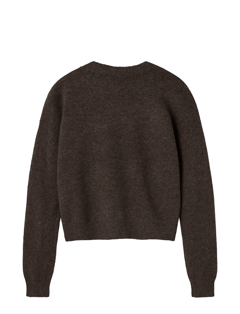 LMTD - NLFLODET LS SHORT KNIT NOOS - pullover - chocolate brown - 2