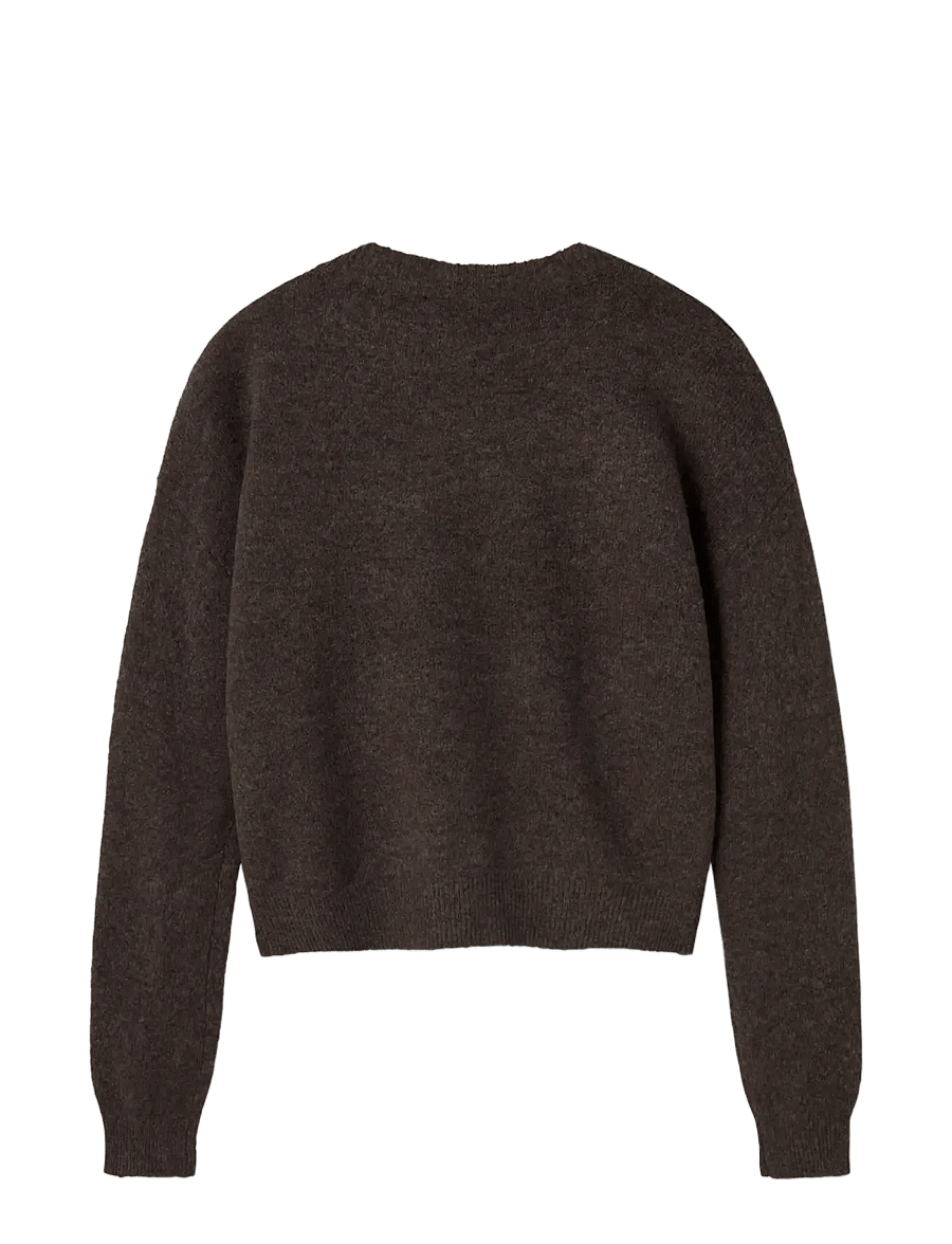 LMTD - NLFLODET LS SHORT KNIT NOOS - pullover - chocolate brown - 2