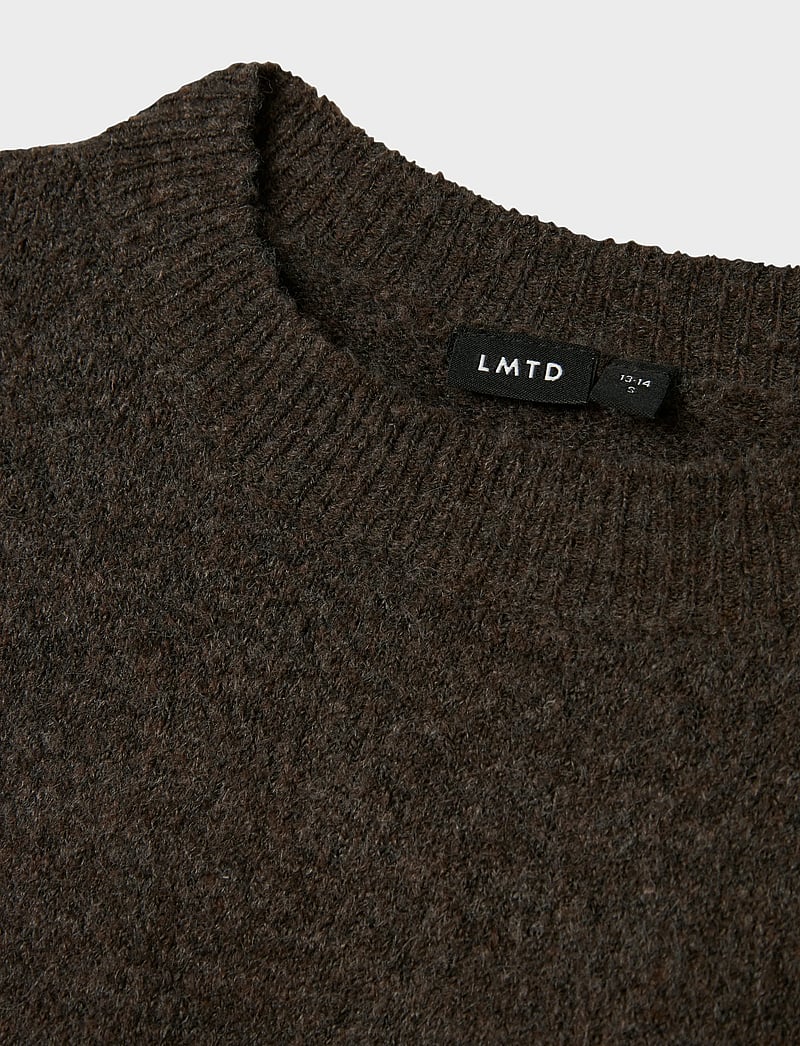 LMTD - NLFLODET LS SHORT KNIT NOOS - pullover - chocolate brown - 3