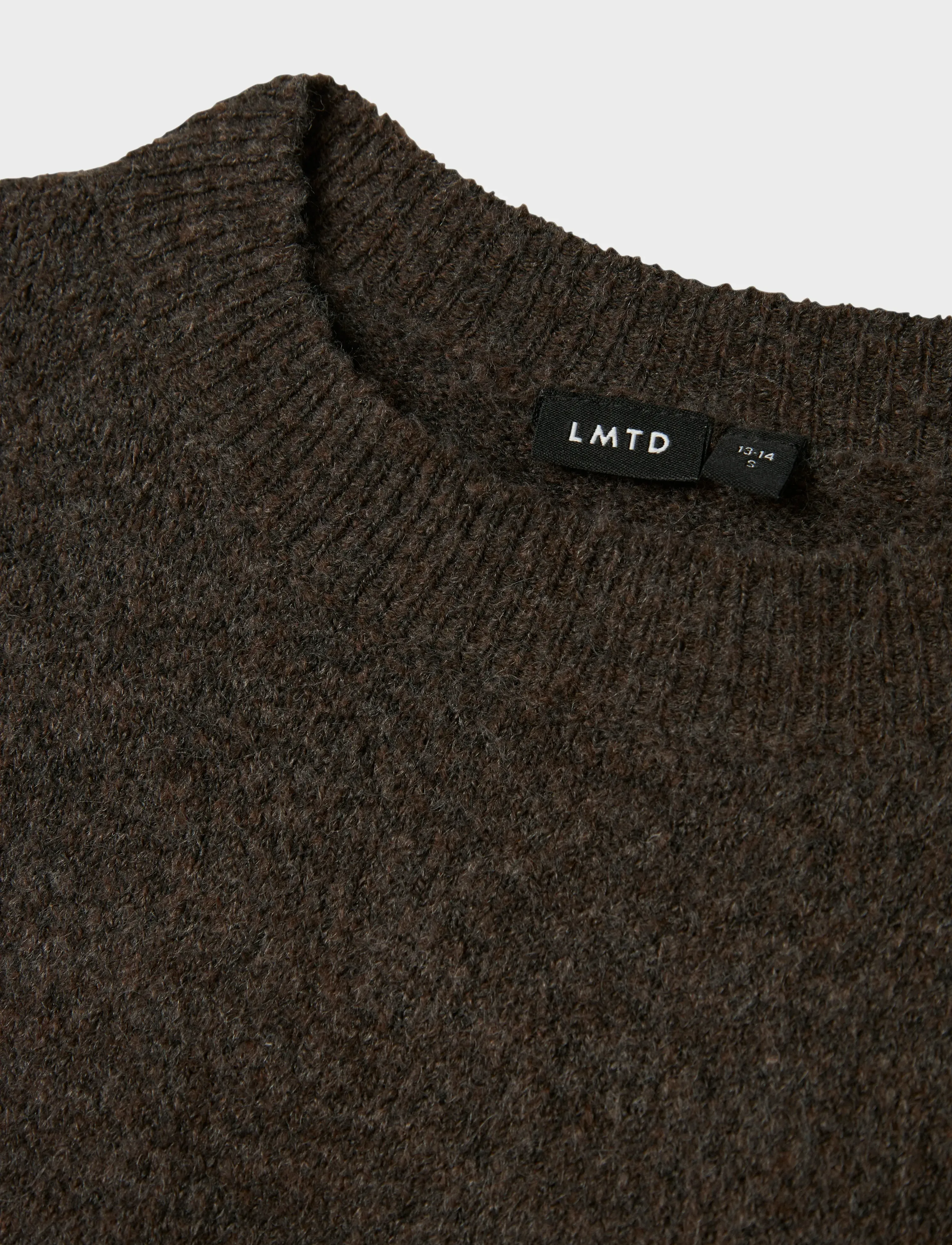 LMTD - NLFLODET LS SHORT KNIT NOOS - jumpers - chocolate brown - 3