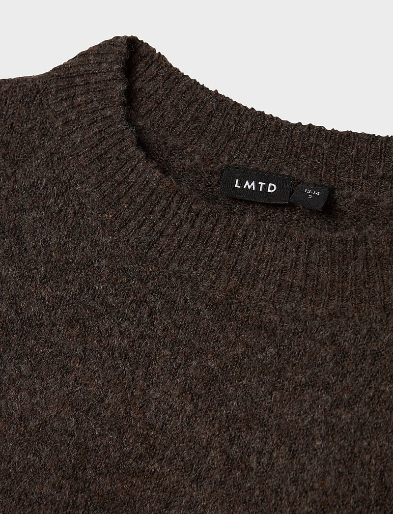 LMTD - NLFLODET LS SHORT KNIT NOOS - pullover - chocolate brown - 5