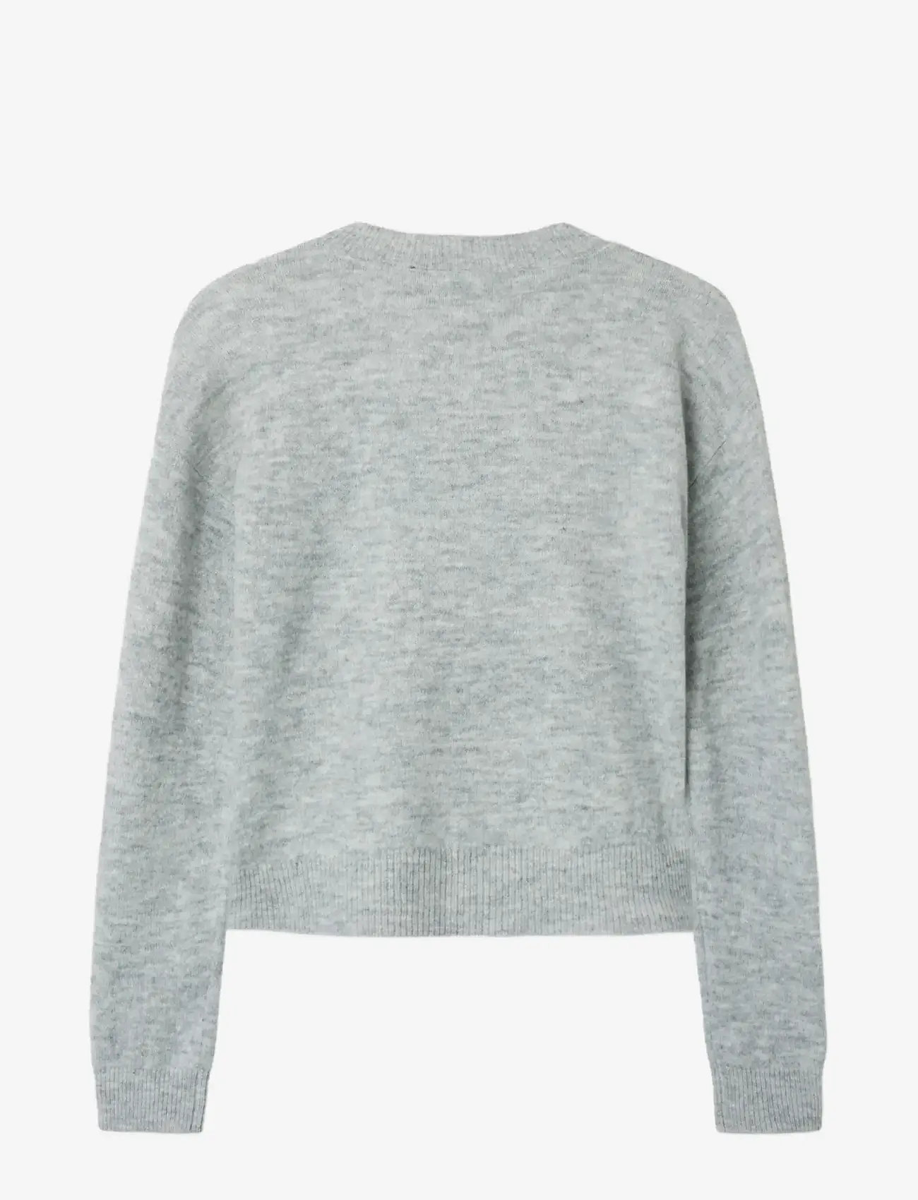 LMTD - NLFLODET LS SHORT KNIT NOOS - džemprid - light grey melange - 2