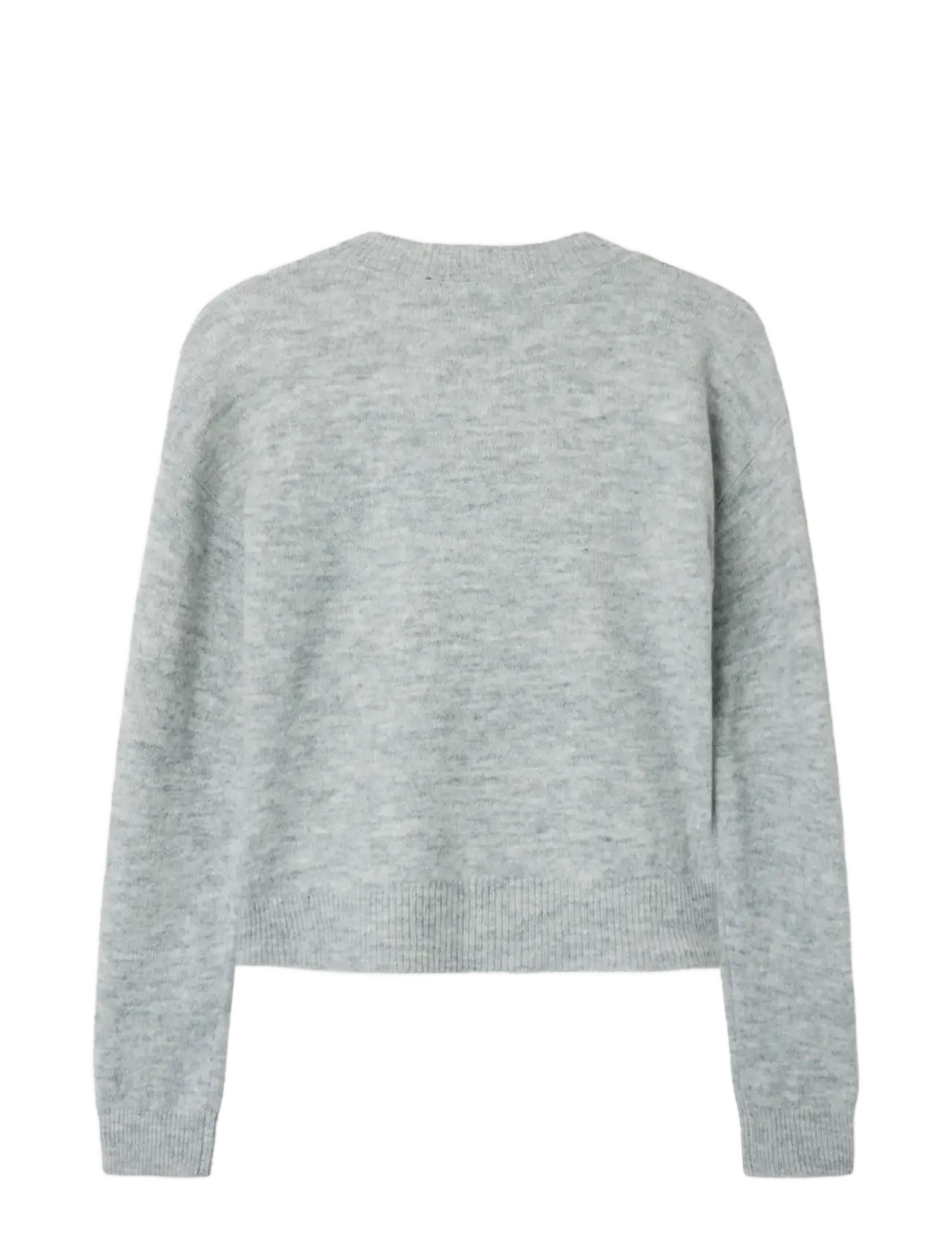 LMTD - NLFLODET LS SHORT KNIT NOOS - peysur - light grey melange - 2