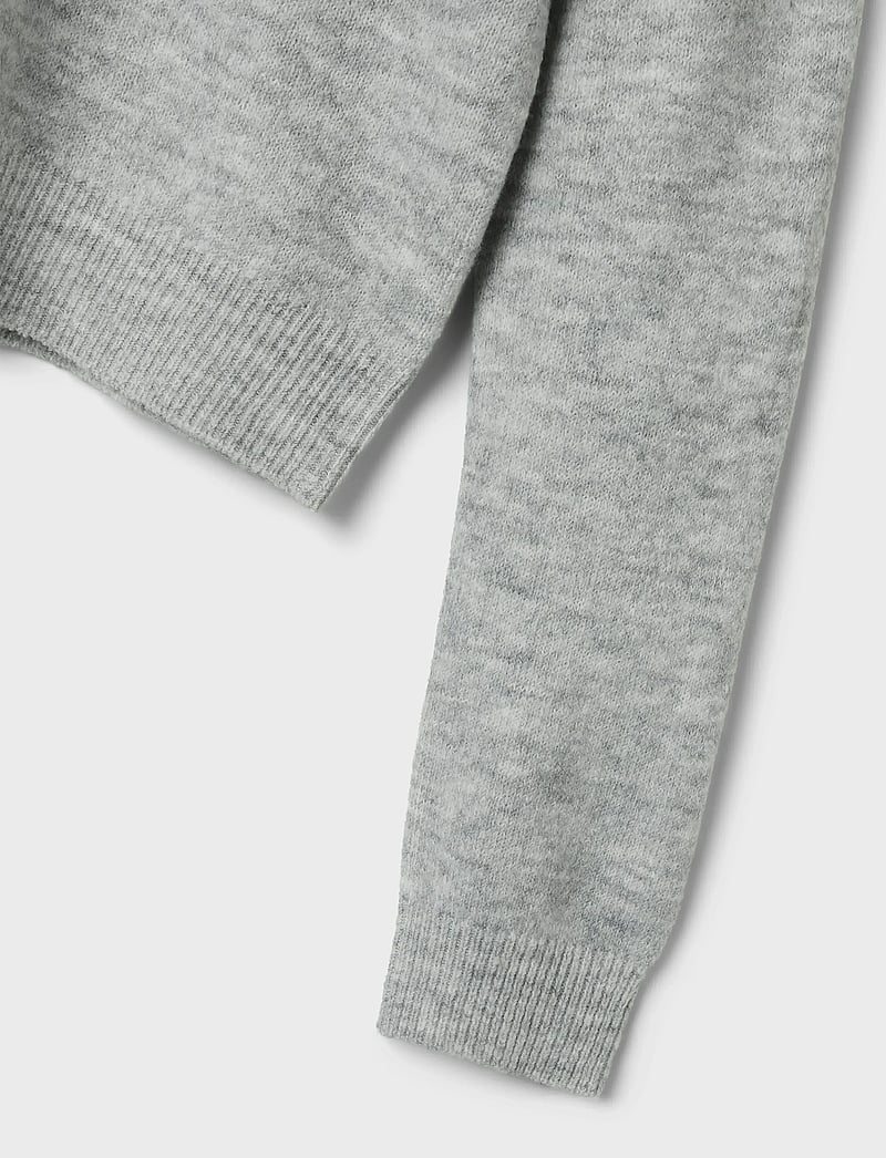 LMTD - NLFLODET LS SHORT KNIT NOOS - džemprid - light grey melange - 5