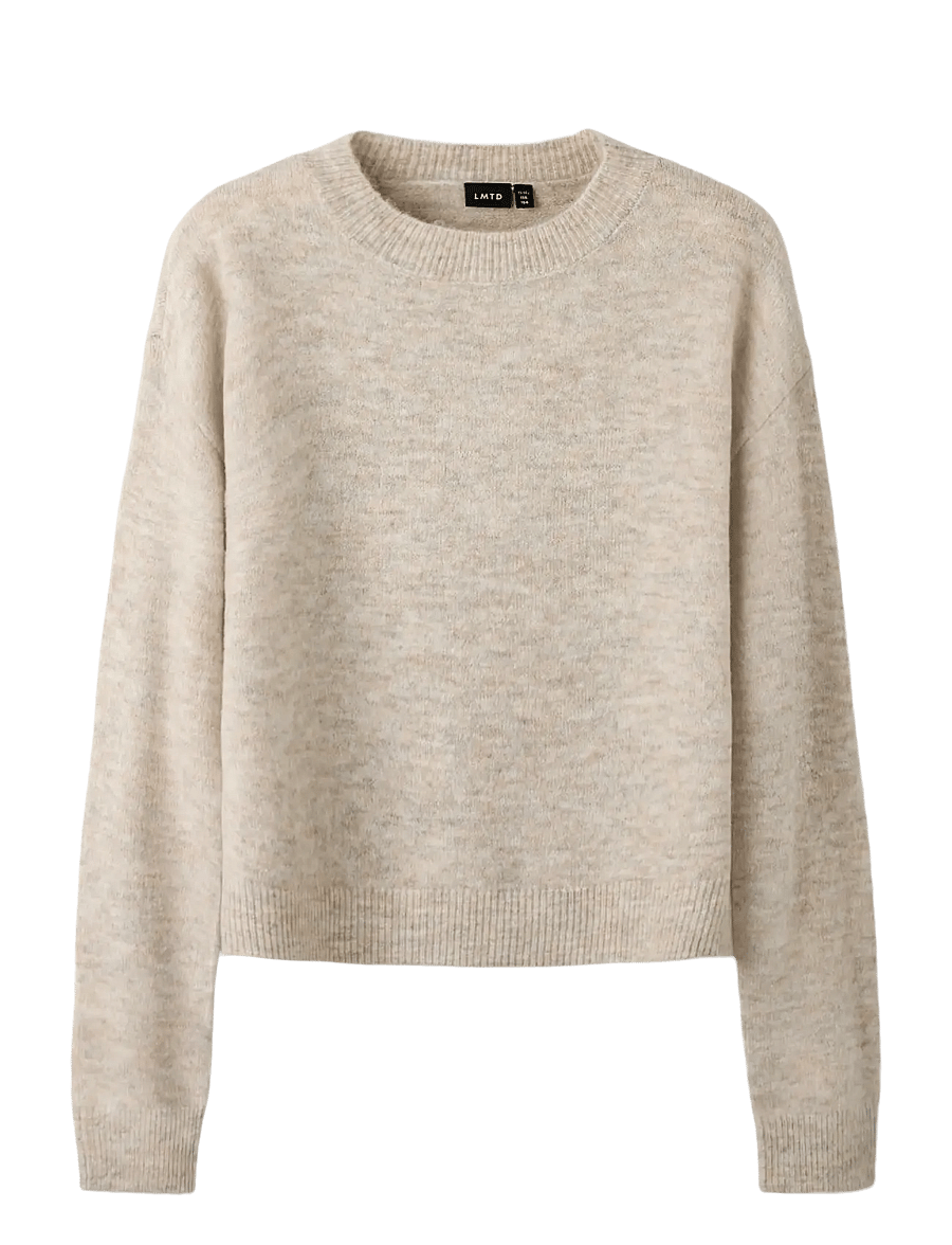 LMTD - NLFLODET LS SHORT KNIT NOOS - stickade tröjor - peyote melange - 0