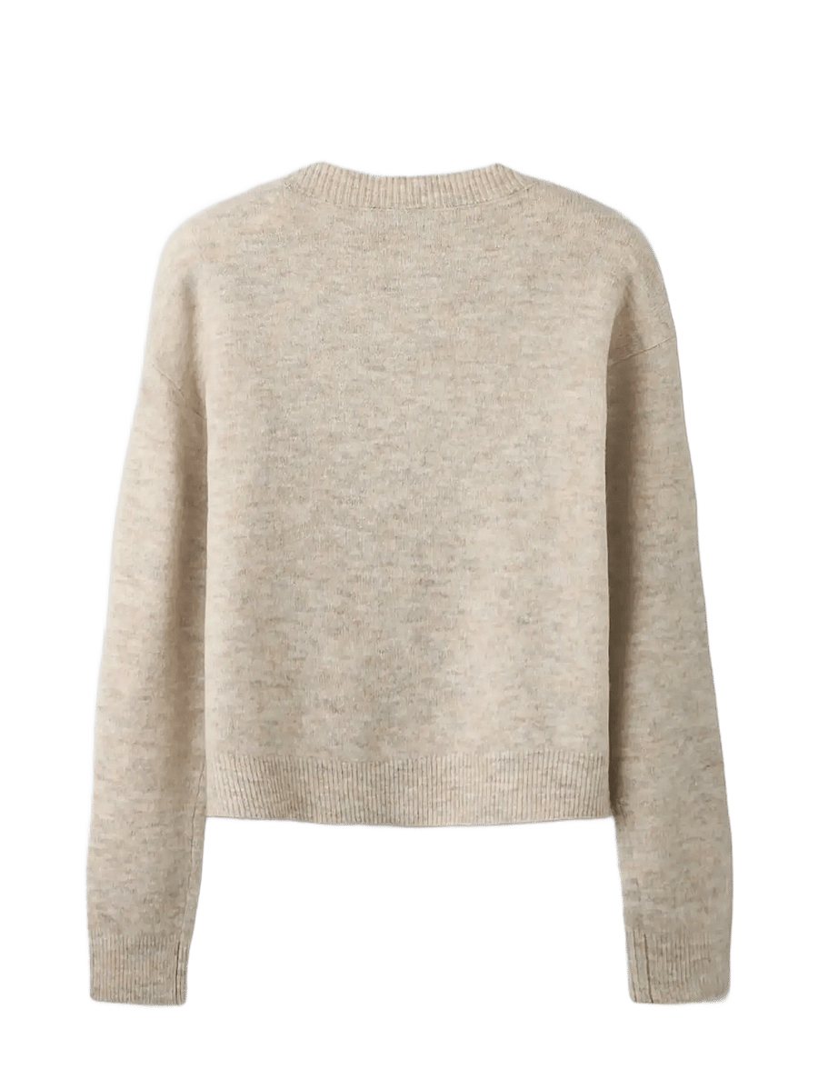 LMTD - NLFLODET LS SHORT KNIT NOOS - stickade tröjor - peyote melange - 1