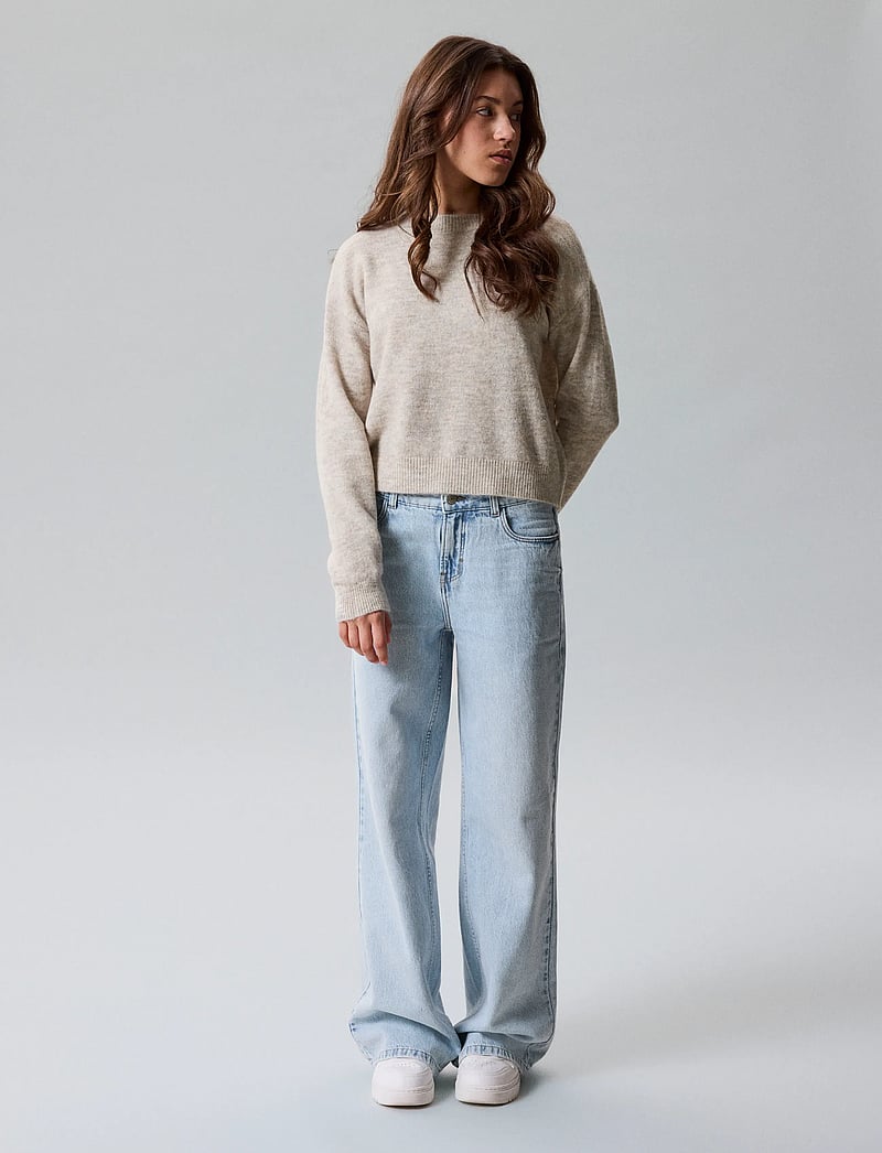 LMTD - NLFLODET LS SHORT KNIT NOOS - stickade tröjor - peyote melange - 3