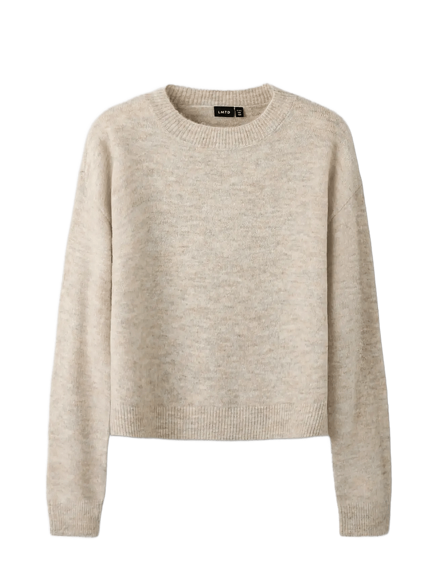 LMTD - NLFLODET LS SHORT KNIT NOOS - stickade tröjor - peyote melange - 2