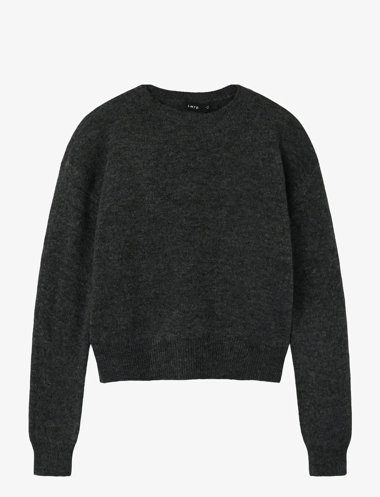 LMTD - NLFLODET LS SHORT KNIT NOOS - efterårstøj - raven - 0