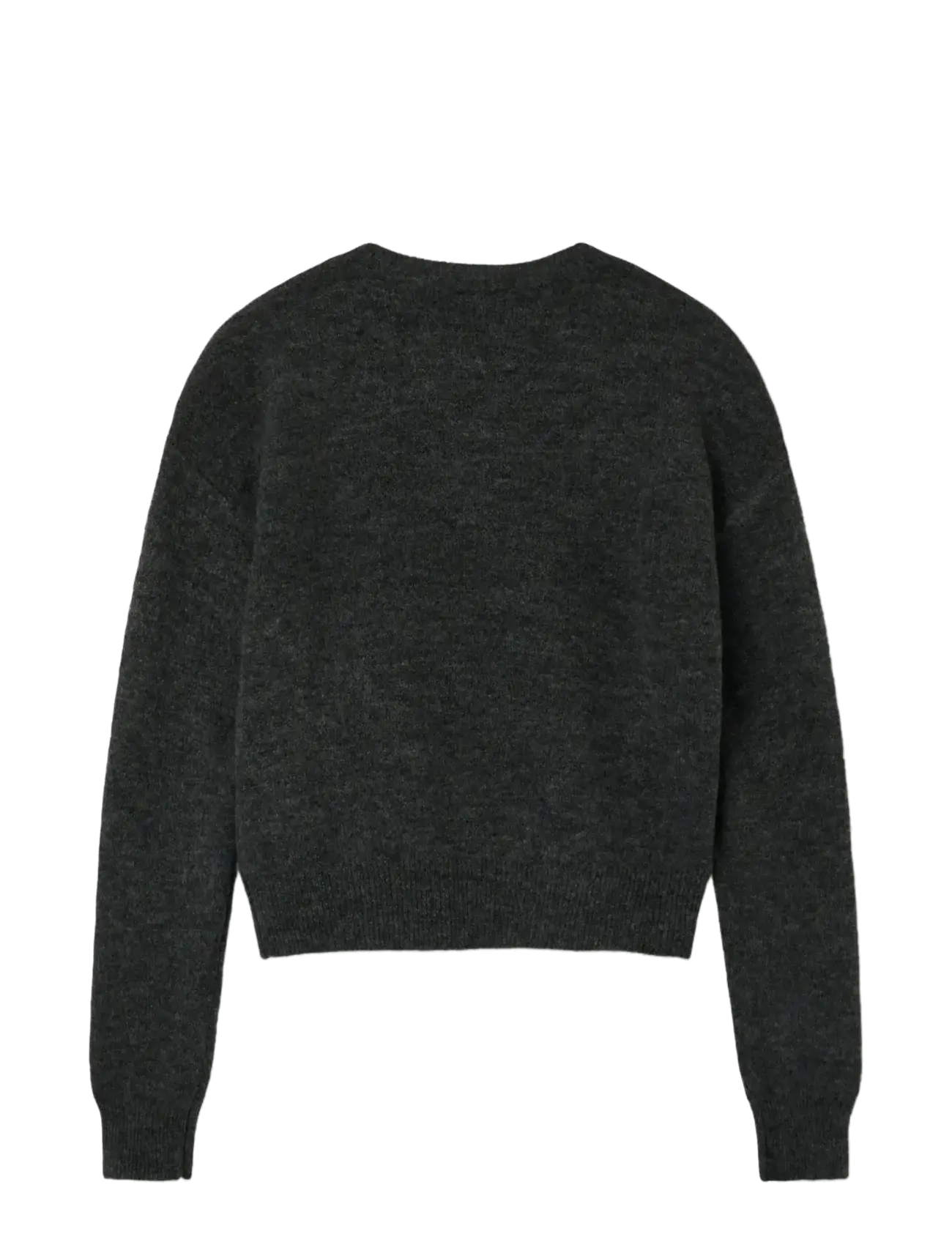 LMTD - NLFLODET LS SHORT KNIT NOOS - jumpers - raven - 2