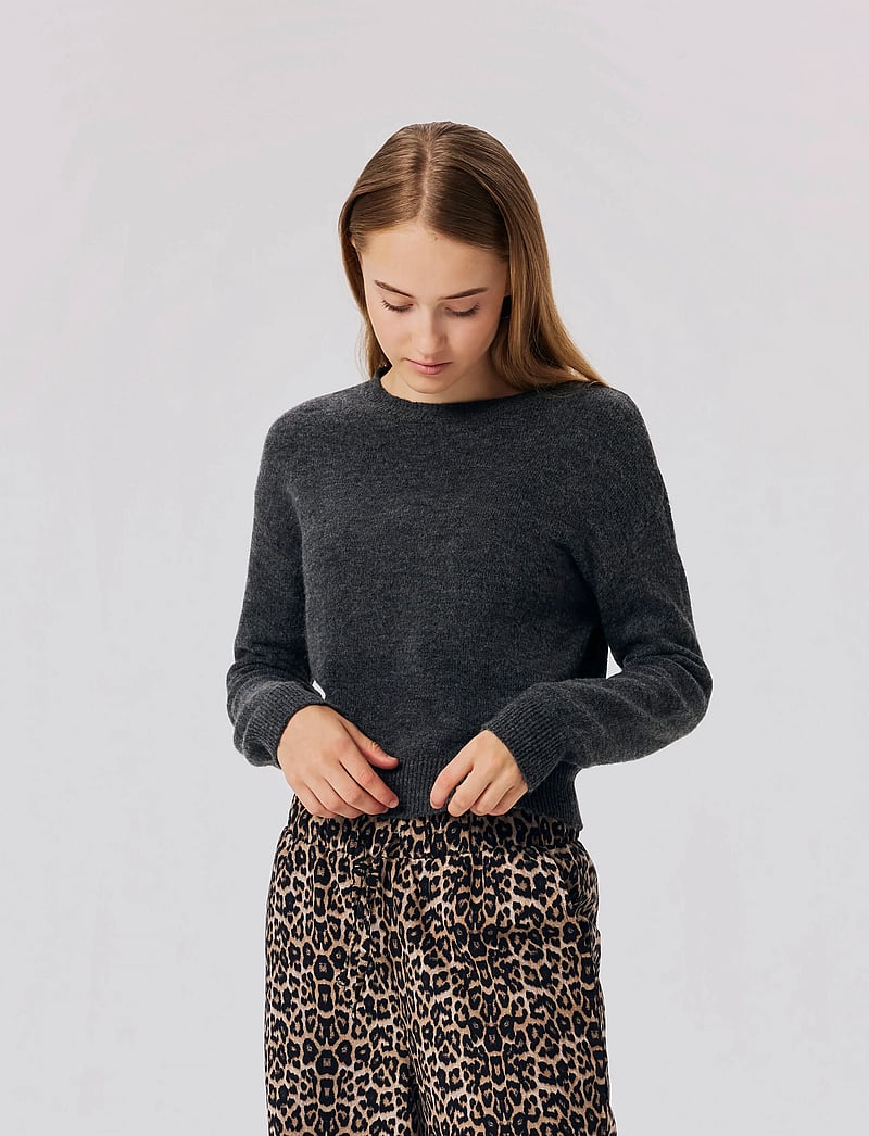 LMTD - NLFLODET LS SHORT KNIT NOOS - džemprid - raven - 0