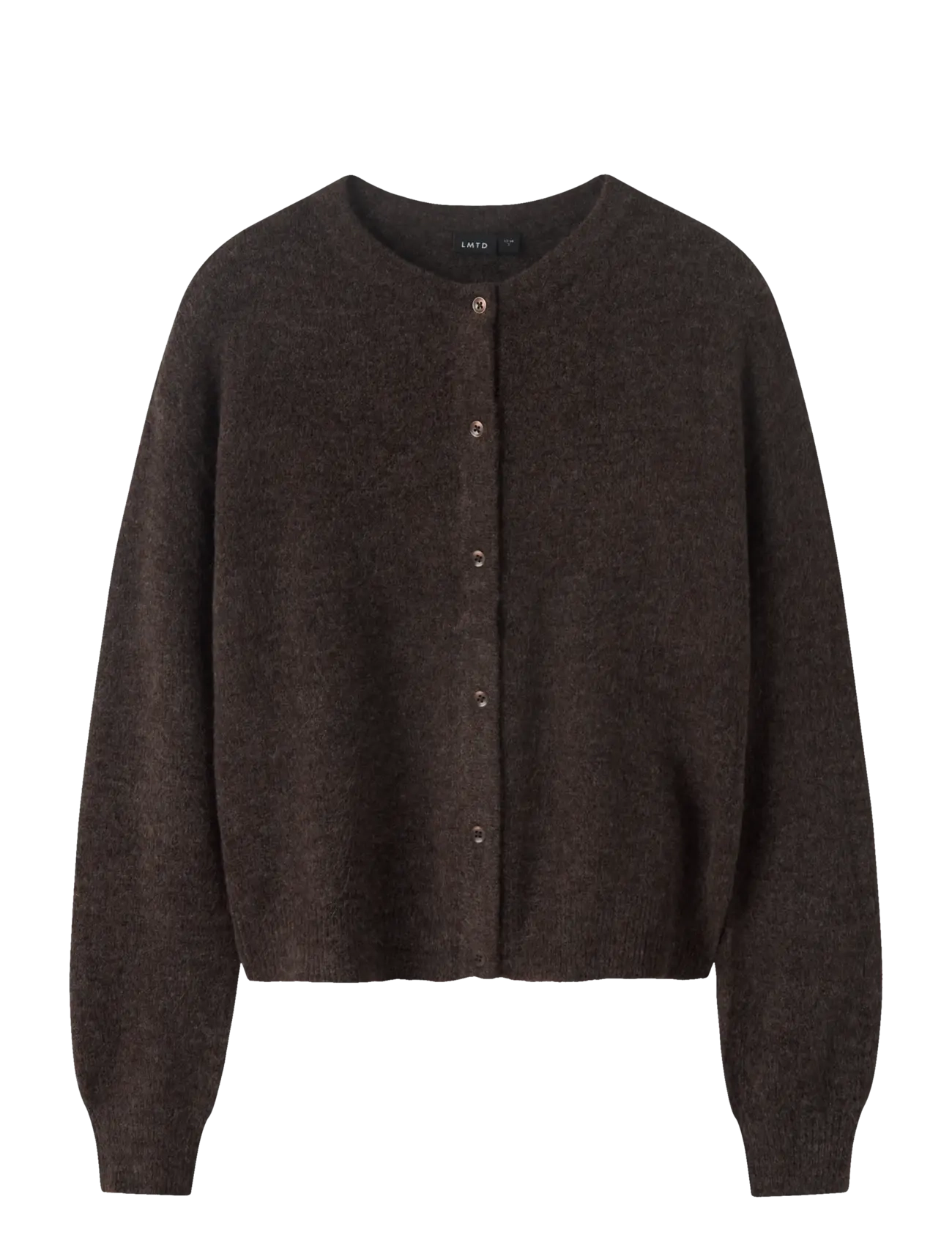 LMTD NLFLODET LS SHORT KNIT CARDIGAN NOOS - Strik - CHOCOLATE BROWN / brown