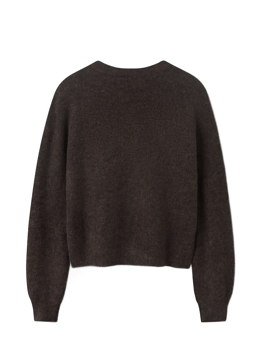 LMTD - NLFLODET LS SHORT KNIT CARDIGAN NOOS - cardigans - chocolate brown - 1