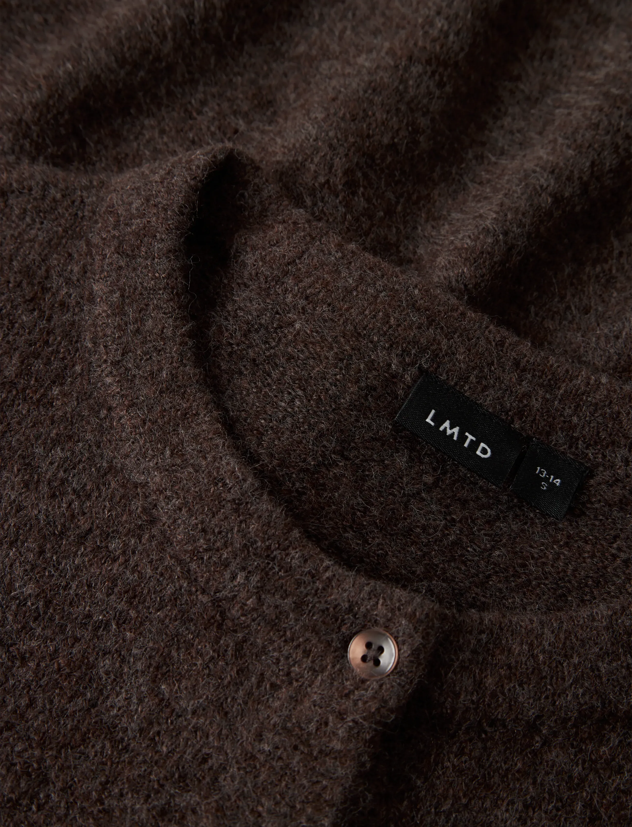 LMTD - NLFLODET LS SHORT KNIT CARDIGAN NOOS - sügisesed riided - chocolate brown - 3