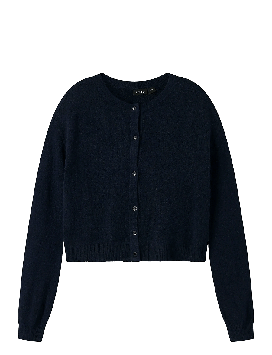 LMTD - NLFLODET LS SHORT KNIT CARDIGAN NOOS - cardigans - dark sapphire - 0