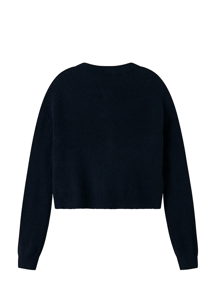 LMTD - NLFLODET LS SHORT KNIT CARDIGAN NOOS - cardigans - dark sapphire - 1