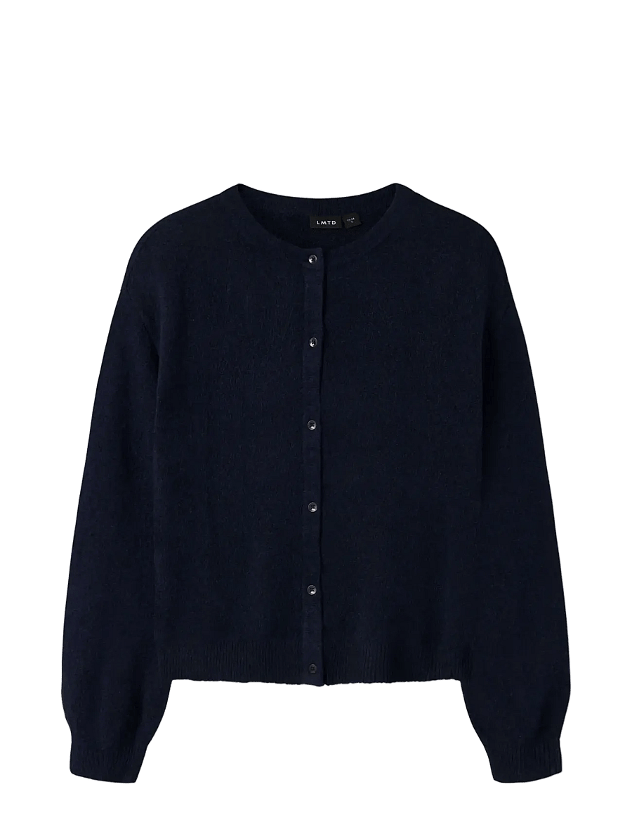 LMTD - NLFLODET LS SHORT KNIT CARDIGAN NOOS - cardigans - dark sapphire - 2