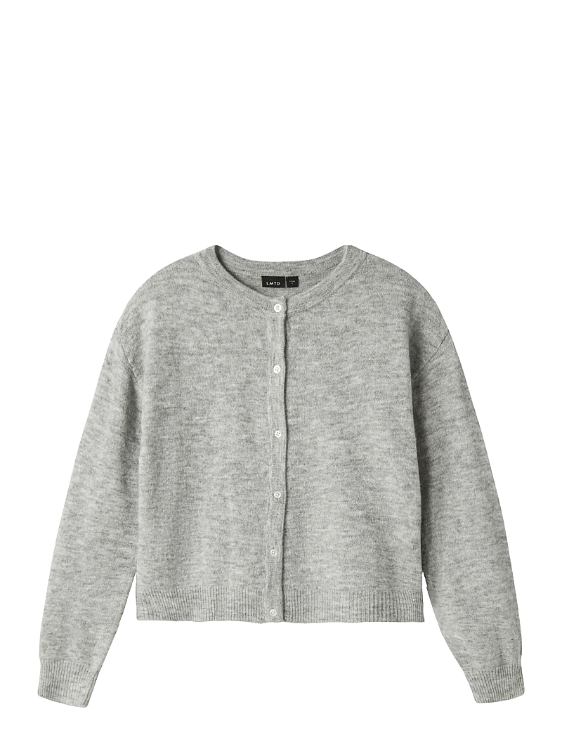 LMTD - NLFLODET LS SHORT KNIT CARDIGAN NOOS - cardigans - light grey melange - 1