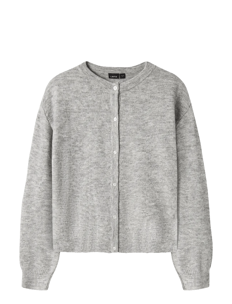 LMTD - NLFLODET LS SHORT KNIT CARDIGAN NOOS - gilets - light grey melange - 1