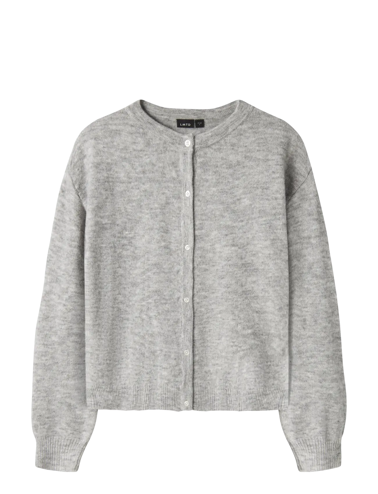 LMTD - NLFLODET LS SHORT KNIT CARDIGAN NOOS - gebreide vesten - light grey melange - 1