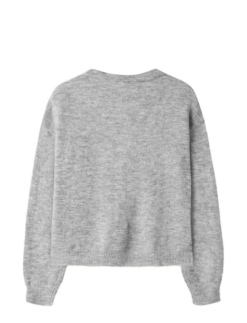 LMTD - NLFLODET LS SHORT KNIT CARDIGAN NOOS - gilets - light grey melange - 2