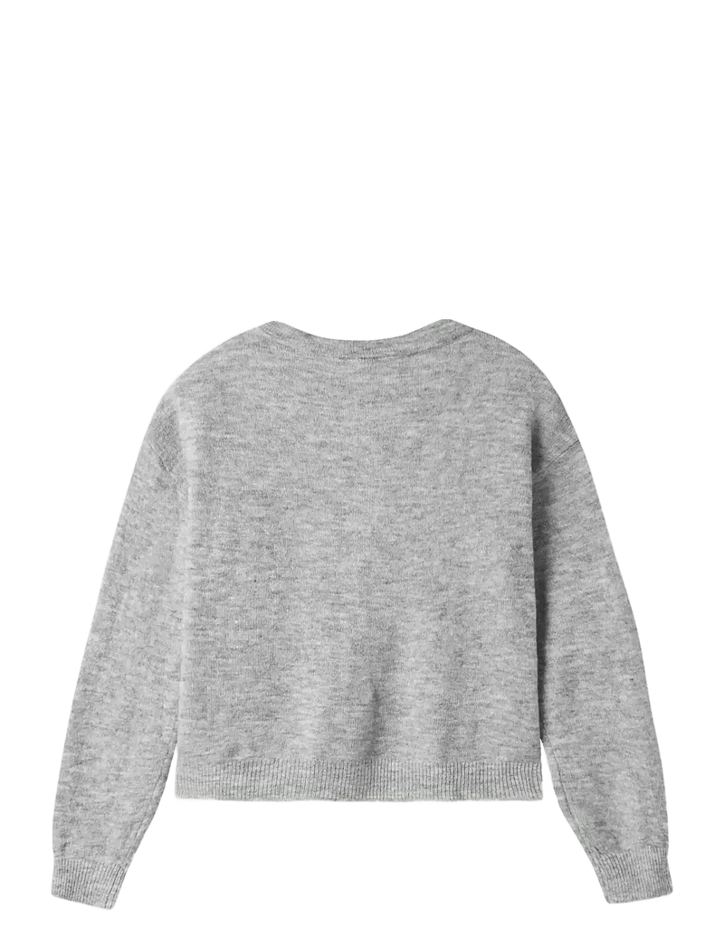 LMTD - NLFLODET LS SHORT KNIT CARDIGAN NOOS - cardigans - light grey melange - 2