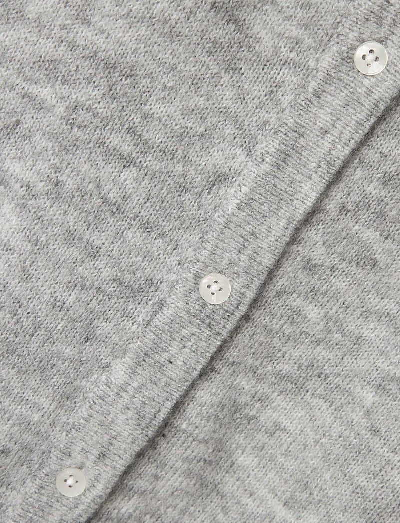 LMTD - NLFLODET LS SHORT KNIT CARDIGAN NOOS - cardigans - light grey melange - 5