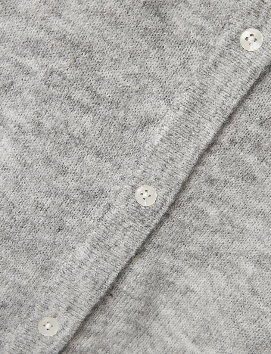 LMTD - NLFLODET LS SHORT KNIT CARDIGAN NOOS - gebreide vesten - light grey melange - 5