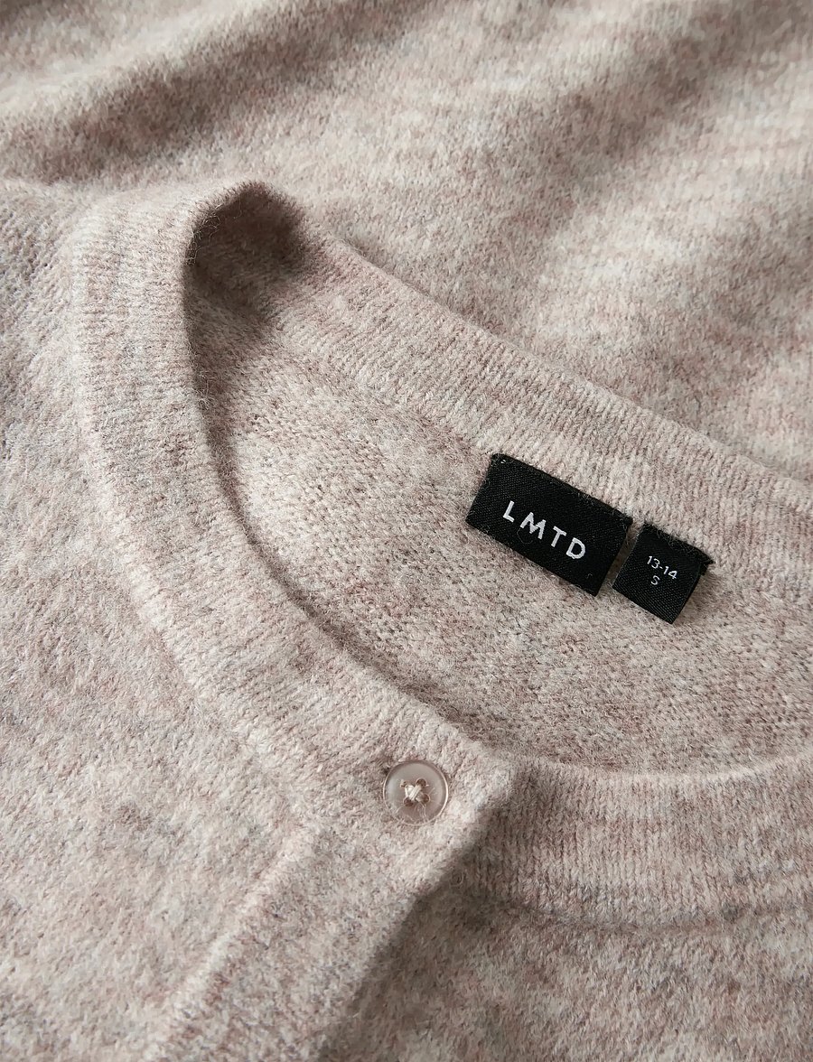 LMTD - NLFLODET LS SHORT KNIT CARDIGAN NOOS - susegamieji megztiniai - peyote - 2