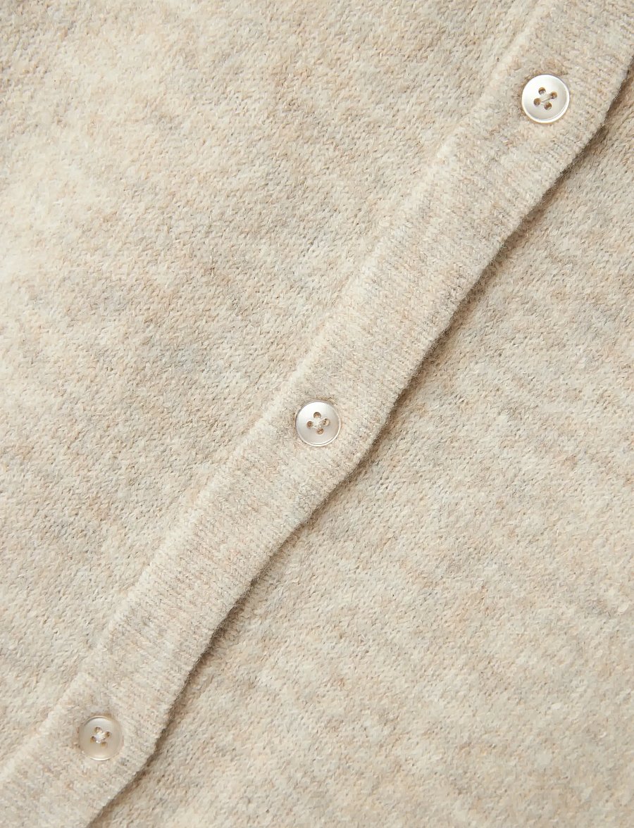 LMTD - NLFLODET LS SHORT KNIT CARDIGAN NOOS - susegamieji megztiniai - peyote - 3
