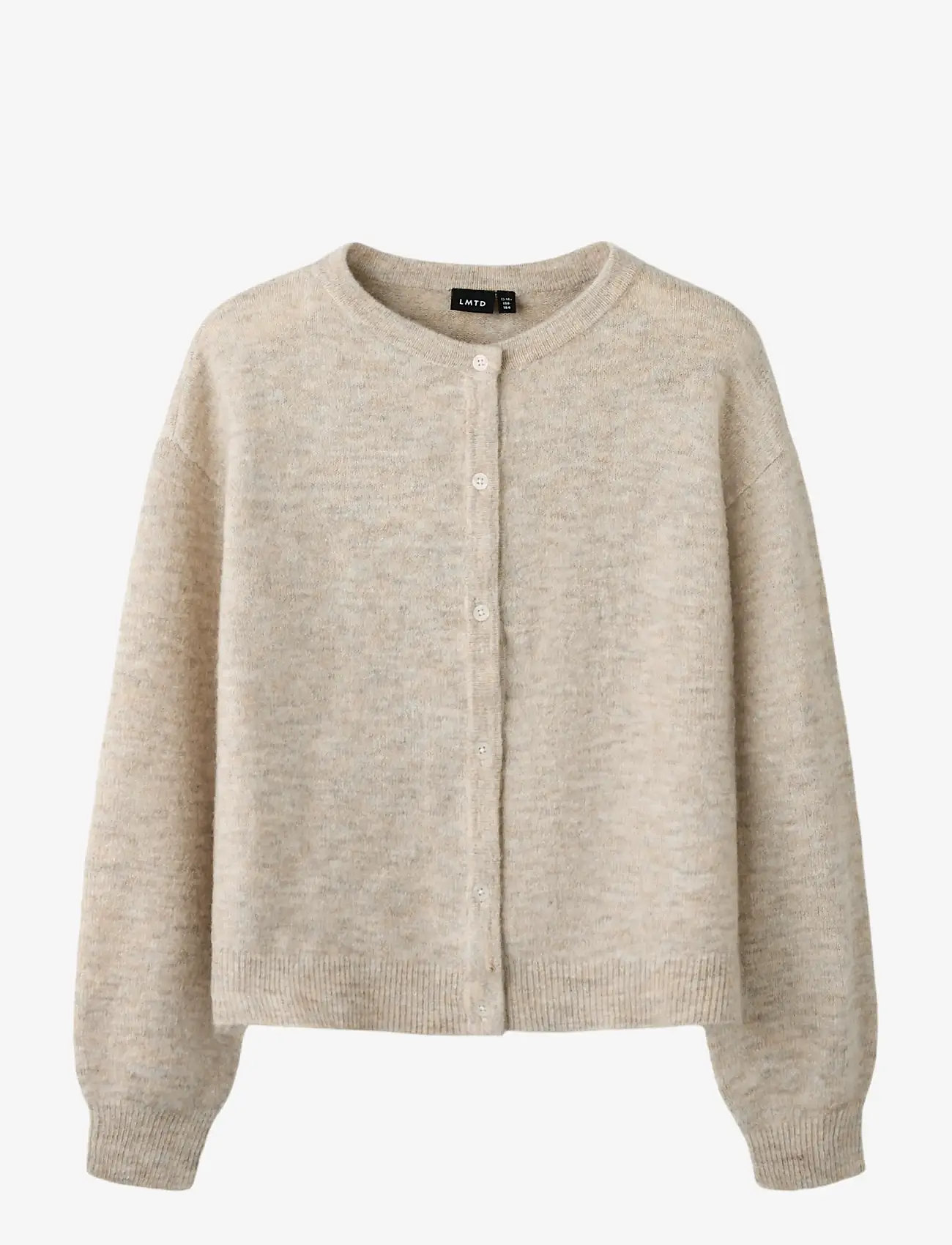 LMTD - NLFLODET LS SHORT KNIT CARDIGAN NOOS - cardigans - peyote melange - 0