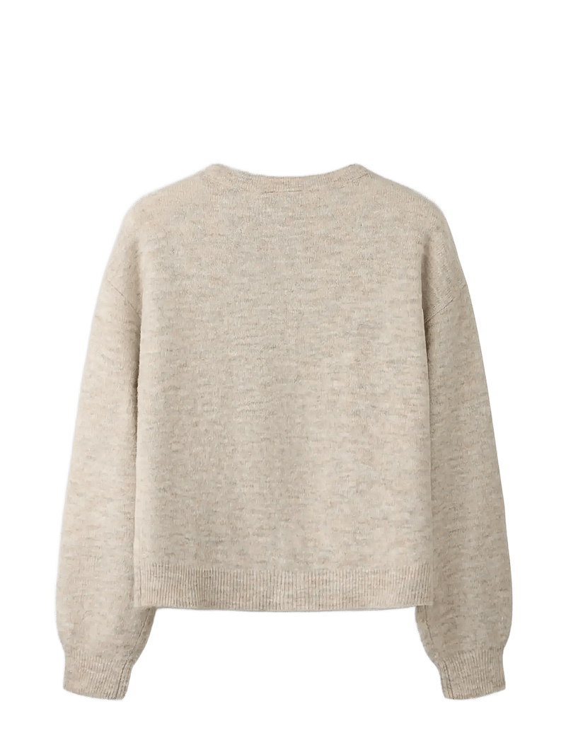 LMTD - NLFLODET LS SHORT KNIT CARDIGAN NOOS - cardigans - peyote melange - 1