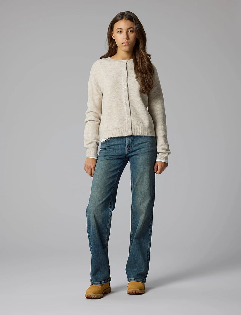 LMTD - NLFLODET LS SHORT KNIT CARDIGAN NOOS - cardigans - peyote melange - 3