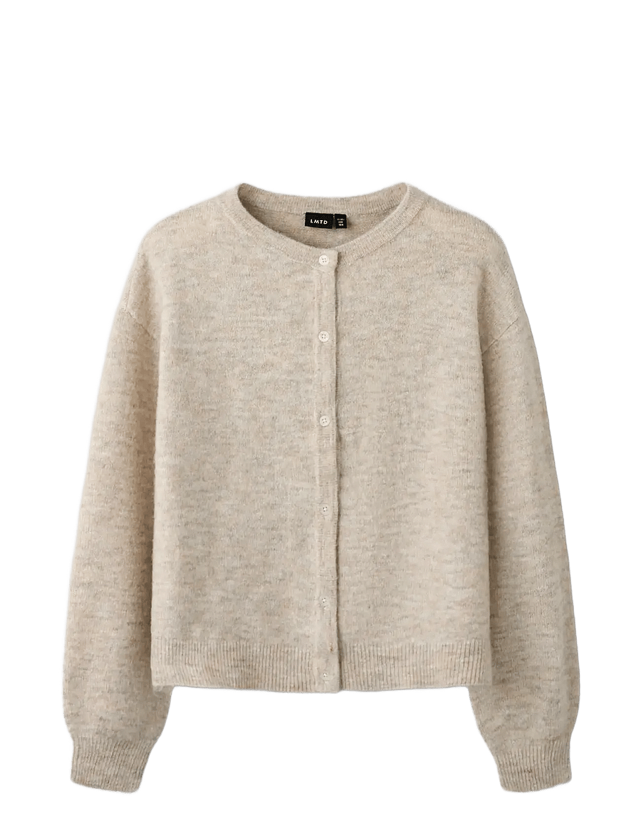 LMTD - NLFLODET LS SHORT KNIT CARDIGAN NOOS - kardiganid - peyote melange - 2