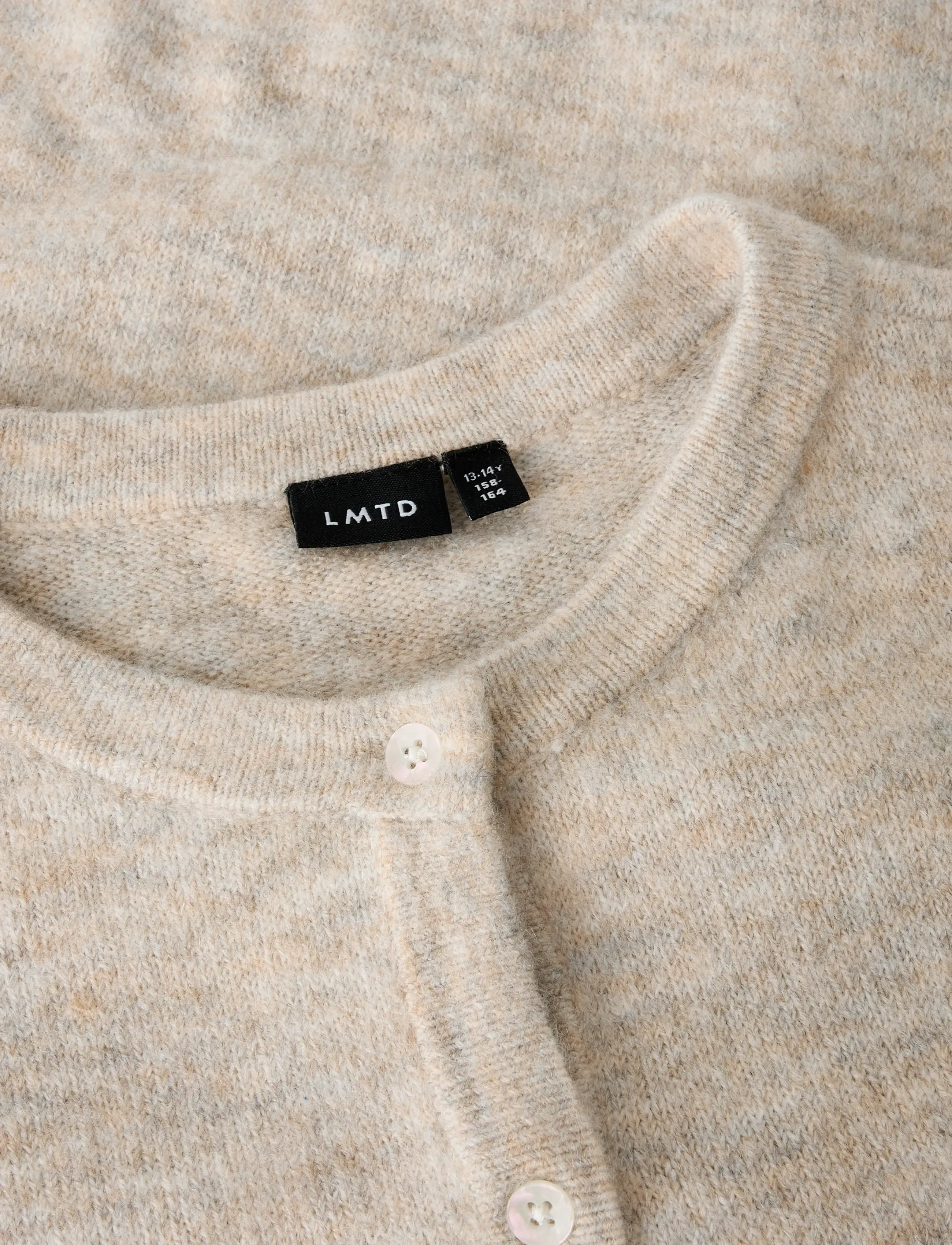 LMTD - NLFLODET LS SHORT KNIT CARDIGAN NOOS - kardiganid - peyote melange - 5