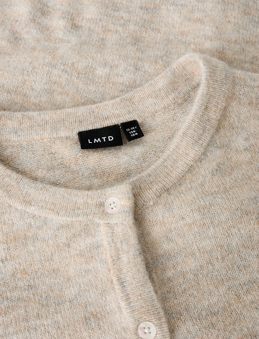 LMTD - NLFLODET LS SHORT KNIT CARDIGAN NOOS - kardiganid - peyote melange - 5