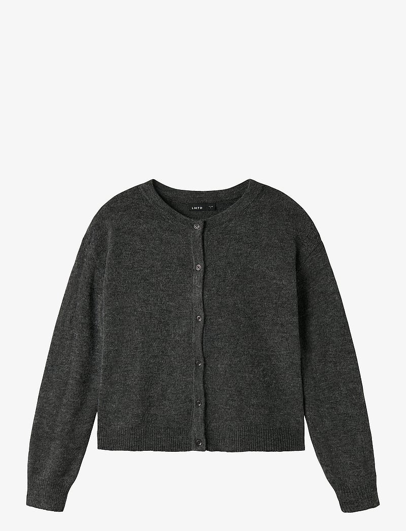 LMTD - NLFLODET LS SHORT KNIT CARDIGAN NOOS - cardigans - raven - 0