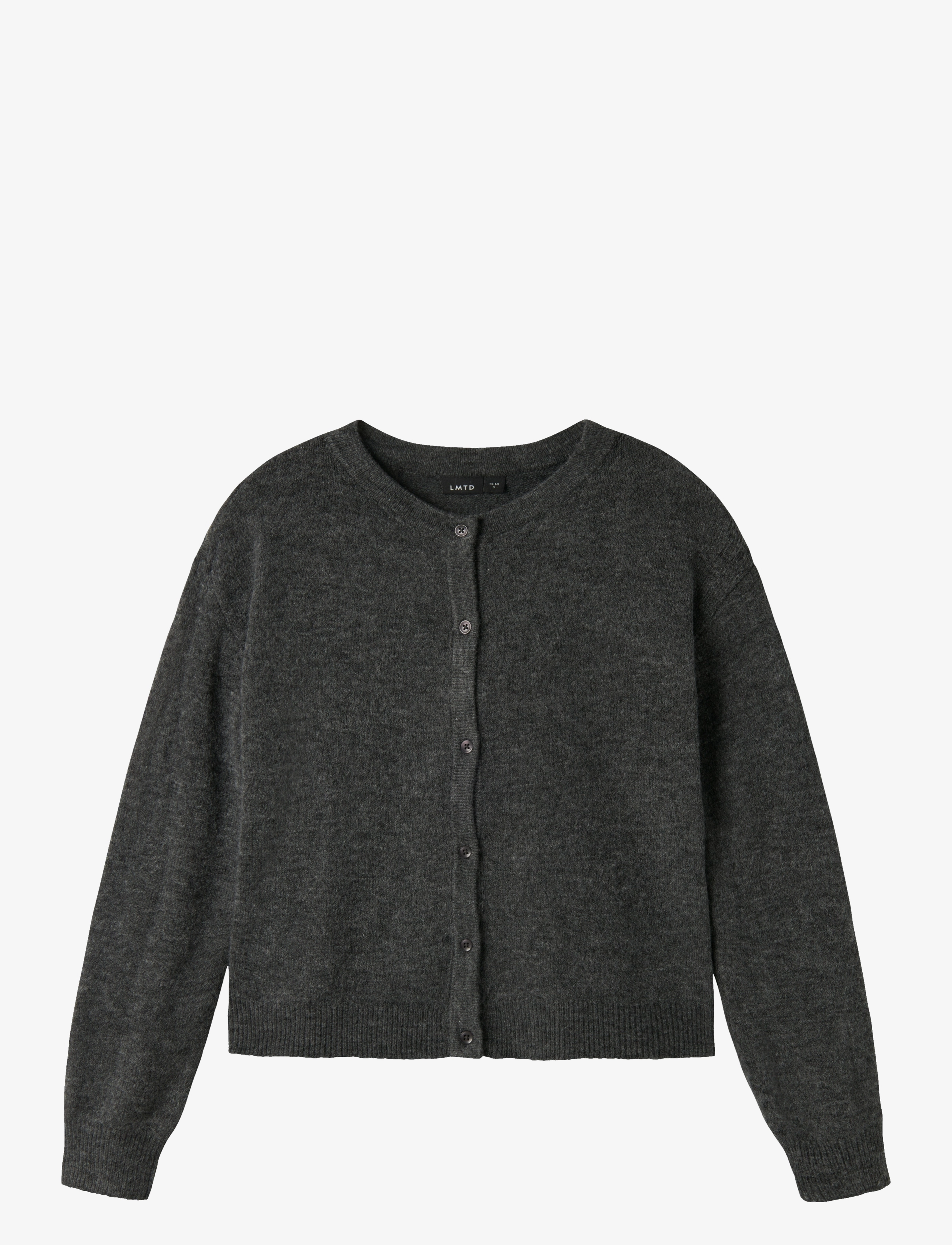 LMTD NLFLODET LS SHORT KNIT CARDIGAN NOOS - Cardigans - RAVEN / grey